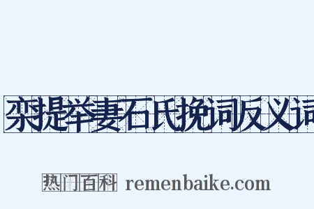 栾提举妻石氏挽词反义词是什么意思的图片